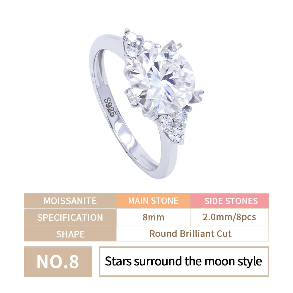 08 gt;Les étoiles entourent le style de la lune