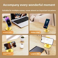 Support de téléphone portable en plastique pliable, support de tablette rotatif à 360 degrés, support de téléphone pour diffusion en direct, hauteur réglable, compatible