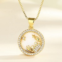 Collier Cancer, fournisseur d'or, plaqué or, signe du zodiaque, pendentif fin, couple, forme de cœur, colliers BFF