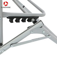 Chaise de plage en Aluminium réglable à 5 Positions, chaise de Camping pliable à dossier haut avec auvent de parasol