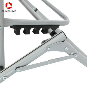 5 Positions Adjustable Aluminium <strong>Cheap</strong> <strong>Sunlounger</strong> Folding High Back Reclining Beach Camping Chair Bed With Sunshade Canopy - Product Image 6