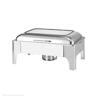 Matériel de restauration pour mariage, buffet, hôtel, restaurant, en acier inoxydable doré et noir, 9L, chauffage électrique, sans fumée, pour alcool