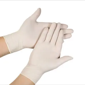 使い捨てラテックス手袋ハンドケア健康検査パウダーフリー柔軟性