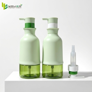 <span class=keywords><strong>Bouteille</strong></span> pompe en plastique bicolore mate <span class=keywords><strong>de</strong></span> 500 ml |   Emballage vide pour shampoing, gel douche et nettoyant visage |   Vente en gros d'usine - Product Image 1