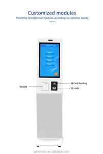 Sistema di visualizzazione per biglietteria coda Wireless 10 punti Touch Screen capacitivo stampante termica supporto da pavimento servizio attrezzature - Product Image 2