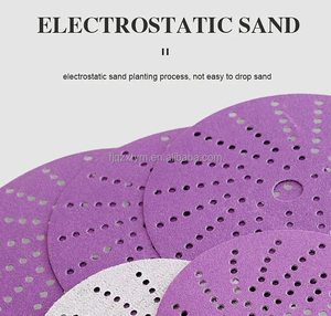 Disque de ponçage céramique violet de 6 pouces personnalisé OEM 150mm divers grains dureté moyenne pour papier de verre automobile pour métal et bois - Product Image 4