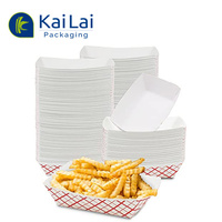 Emballage personnalisé de frites aliments français bac bateau en papier de 2lb anti-graisse
