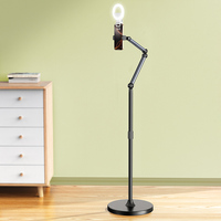 Soporte de Suelo para Teléfono y Tableta Feixiang Factory L58, Multiusos, para Videollamadas y Visualización de Películas, Altura Ajustable de 1140-1620 mm, Negro, Flexible