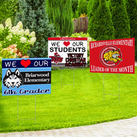Panneaux de jardin en plastique bon marché pour la remise des diplômes, panneaux de softball pour le meilleur élève, décorations de démarrage, panneaux de festival en coroplast, piquets