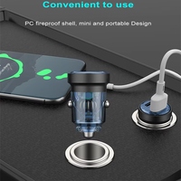 Chargeur de voiture rapide PD 3.0 48W, best-seller en gros, écologique, transparent, mini et portable, double port, compatible Android