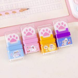 Soododo 2026 Vente chaude Gomme à effacer promotionnelle en caoutchouc souple personnalisée, motif patte de chat amusante, style papeterie scolaire et <span class=keywords><strong>librairie</strong></span> Kawaii, tendance - Product Image 5