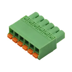 chinese supplier hot selling pluggable connector push in wire screwless PCB terminal block PA66 5.08mm