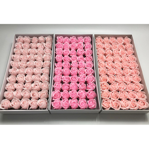 Commercio all'ingrosso artificiale decorativo sapone 3 strati di rosa luminoso teste di fiore per i regali di festa e decorazione - Product Image 3
