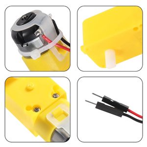 Moteur AEDIKO TT DC 3-6V avec boîte de vitesses 200RPM, rapport 1:48, avec fil pour Arduino DIY Smart Car Robot - Product Image 4