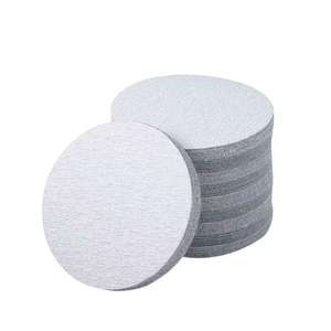 แผ่นขัดทรง<span class=keywords><strong>กลม</strong></span>สีขาวขนาด<span class=keywords><strong>4</strong></span><span class=keywords><strong>นิ้ว</strong></span>100มม. <span class=keywords><strong>กระดาษทราย</strong></span>วงแหวน100% สำหรับขัดไม้และผนัง - Product Image 1