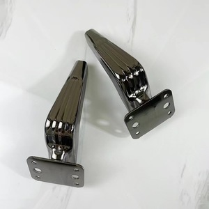 Pieds de canapé en métal Wansheng, noir canon, 10x10 cm, support pour canapé, meuble TV, table basse, style moderne minimaliste - Product Image 1