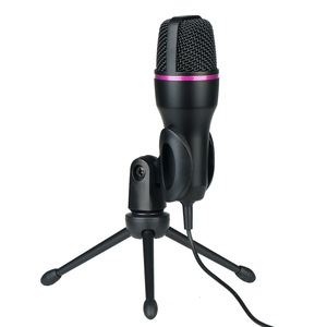 Micrófono de juego de condensador emisor de luz RGB de modelo privado, grabación de computadora, micrófono con cable de reducción de ruido de transmisión en vivo - Product Image 6