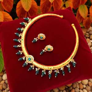 <b>Necklace</b> <b>Set</b> Wedding Wear Jewellery <b>Set</b> Alsi <b>set</b> for Women <b>Earrings</b> <b>Set</b> <b>Gold</b> Plated Weddings Parties Anniversaries Engagements - Product Image 5