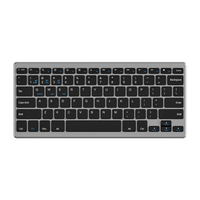Clavier sans fil Bluetooth 78 touches, fin, rechargeable, à commutateurs à ciseaux, silencieux, pour ordinateur portable, ordinateur, iPad