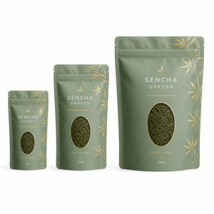 Sachet <span class=keywords><strong>de</strong></span> thé vert japonais Sencha avec fenêtre, refermable, à fond plat, <span class=keywords><strong>pour</strong></span> emballage alimentaire <span class=keywords><strong>de</strong></span> thé en vrac, bio, cuit à la vapeur, idéal <span class=keywords><strong>pour</strong></span> cadeau - Product Image 3