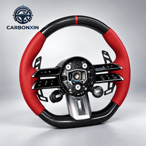 Volante Deportivo de Fibra de Carbono y Cuero Personalizado de Alta Calidad para Mercedes-Benz, Actualización de 2013 a 2018, Compatible sin Airbag - Product Image 1