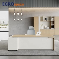 Muebles Profesionales EGROspace, Mesa de Director de Melamina, Elegante, Moderna, de Lujo, para Gerente de Oficina, Escritorio Ejecutivo