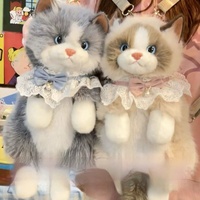 Tas Ransel Boneka Kucing Cetak Baru Berkualitas Tinggi, Tas Berbentuk Kucing Mirip Asli untuk Anak Perempuan, Tas Ransel Harian Lucu untuk Bepergian