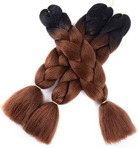 Capelli Sintetici per Treccine <span class=keywords><strong>Africane</strong></span> da 24 Pollici, Resistenti alle Alte Temperature, 100g, Coda di Cavallo Grande Colorata, Facili da Applicare Senza Colla - Product Image 4