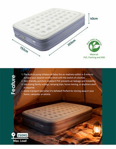 Lit d'air <span class=keywords><strong>gonflable</strong></span> automatique pour une personne, design ergonomique, pompe intégrée, <span class=keywords><strong>matelas</strong></span> pneumatique auto-gonflant - Product Image 4