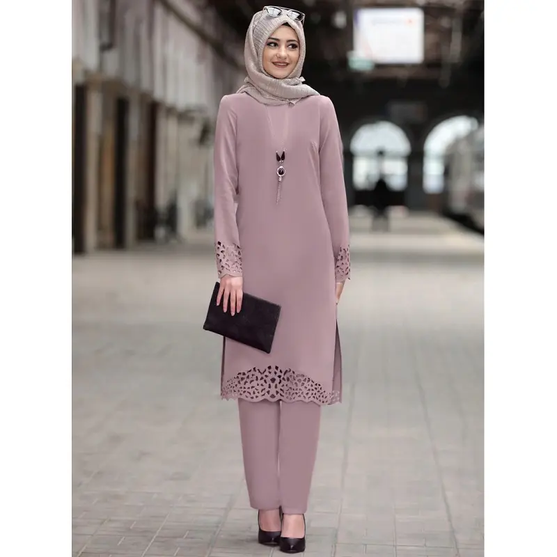 Ensemble de vêtements islamiques pour femmes, 2 pièces, la famille oem, baju kurung en malaisie, nouvelle collection