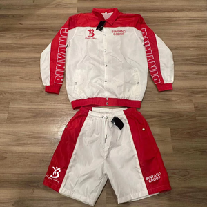 <span class=keywords><strong>Set</strong></span> corto personalizzato di alta qualità di lusso abbigliamento sportivo estivo da <span class=keywords><strong>uomo</strong></span> Jogging tuta da ginnastica giacca a vento <span class=keywords><strong>Set</strong></span> corto - Product Image 6