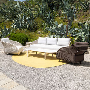 Villa extérieur corde tissage canapé cour jardin étanche et crème solaire meubles en alliage d'aluminium patio loisirs café Etable - Product Image 3