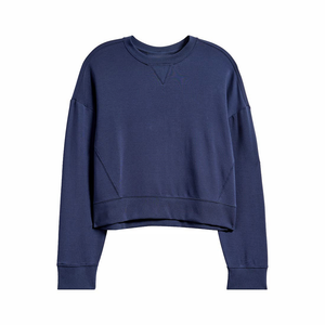 Autumn Women's Lightweight Breathable Eco-Friendly French Terry Long Sleeve Sweatshirt Crewneck Sport Windproof Acid Wash - Product Image 1