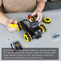Yahboom 4WD Roboduino V2 AI Robot Voiture Kit Mecanum Roue Avec ESP32 WiFi Caméra pour STEM Jouet Éducatif DIY Projet