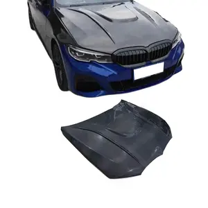 HM Style Carbon Fiber Fibre Front Engine Bonnet Hood Bonnet For Bmw 3 Series G20 330I M340I M340 L 2019+