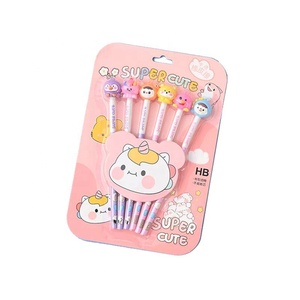 Q3003 Ensemble de crayons et gommes en forme de petit sapin de Noël mignon, multicolore, idéal pour les étudiants, cadeau pour la maternelle, animaux - Product Image 2