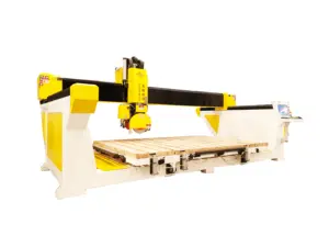 Granite CNC Stone Cutting 5 Axis Bridge Saw Machine With Router Good Quality With Good Price