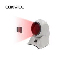 LONVILL Scanner de codes à barres de bureau 2d Scanner de codes à barres filaire 2d à vendre, mini lecteur de codes qr avec USB sans fil