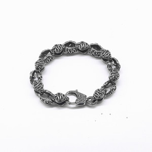 Bracelet Yunnique en argent tibétain avec motif serpent, bijoux de mode unisexe, design géométrique, style punk moto - Product Image 5