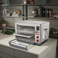 Four électrique professionnel à convection de 24 L, idéal pour la cuisson domestique, les toasts et la friteuse à air chaud
