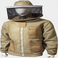 MALUNET ENTERPRISES Veste d'apiculture ventilée ultralégère 3 couches de haute qualité, coupe régulière, coton/polyester, voile niveau D