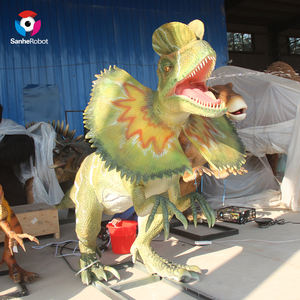Modèle <span class=keywords><strong>de</strong></span> dinosaure animatronique Dilophosaurus, pulvérisation d'<span class=keywords><strong>eau</strong></span>, fumée pour parc aquatique, robot grandeur nature, dinosaure animatronique - Product Image 5