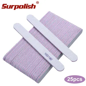 Nail manicure 100/180 grit nail file 25 pz/borsa commercio all'ingrosso