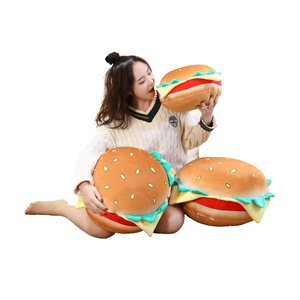 Mềm Burger plushie nhồi thức ăn sang trọng Đồ chơi sang trọng mô phỏng bánh hamburger gối - Product Image 1
