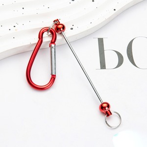 Llaveros de Metal Beadable Bar DIY Cuentas surtidas Pluma Garra Broche Serpiente Gancho Bucle Color personalizado Beadable Llavero Accesorios - Product Image 6