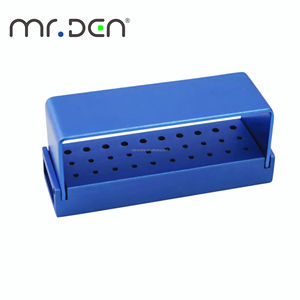 Organizzatore per Endodonzia Mr.Den, Porta Frese in Alluminio <span class=keywords><strong>FG</strong></span>, Contenitore per Laboratorio Dentistico, Scatola per Frese Dentali e Diamantate - Product Image 1