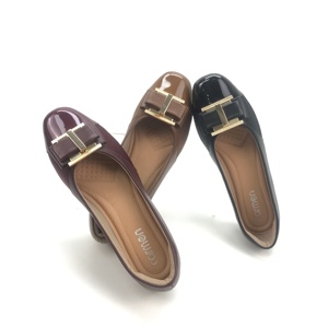 Zapatos de <span class=keywords><strong>Ballet</strong></span> clásicos para mujer, Calzado cómodo e informal, con hebilla de Metal, decoración, temperamento elegante - Product Image 1