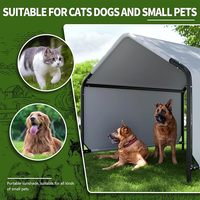 Fabriek 4 'X 4' X 3 'Pet Tent Handleiding Waterdichte Bescherming Tegen De Zon Buiten Schaduw Schuilplaats Kleine Dieren Honden Grond Nagels Luifels