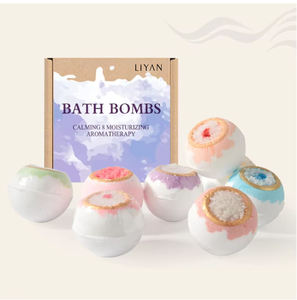 빠른 배 샤워 목욕 공 편안한 스트레스 완화 에센셜 오일 목욕 소금 공 크리스탈 바다 소금 목욕 폭탄 - Product Image 2