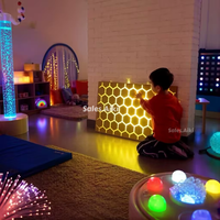 Panel de Luz LED Interactivo con Diseño de Panal de Abeja, Estimulación Visual Táctil, Equipo Sensible al Tacto para Terapia Sensorial
